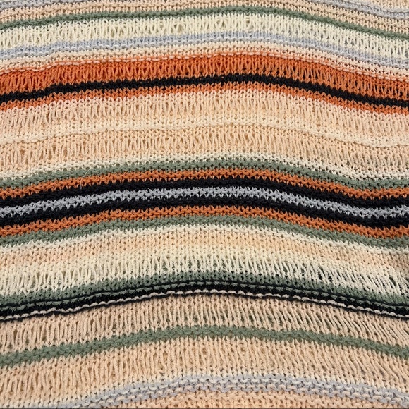 O’Neill Striped Open Weave Cotton Blend Sweater NWT - Picture 7 of 7